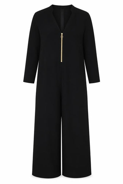 Womens UK Size 8 Zara One-Piece Black Jumpsuit