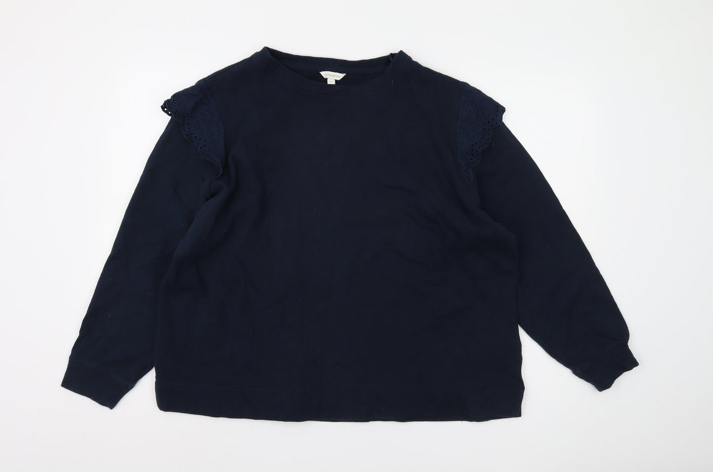Monsoon Women’s Blue XL Crew Neck Lace Sweatshirt