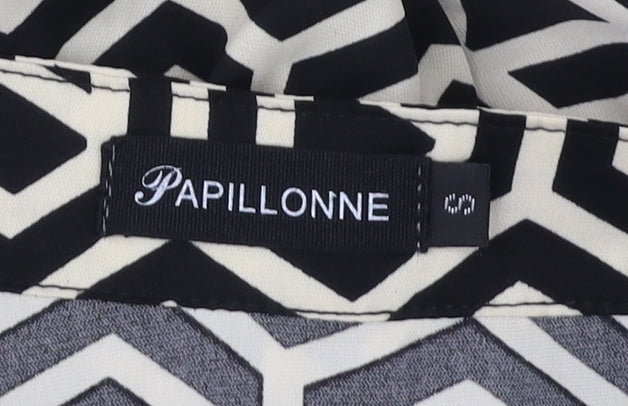 Papillonne Women's Black Geometric Blouse