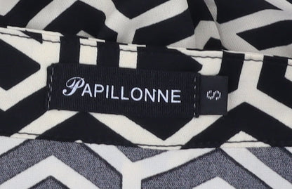Papillonne Women's Black Geometric Blouse