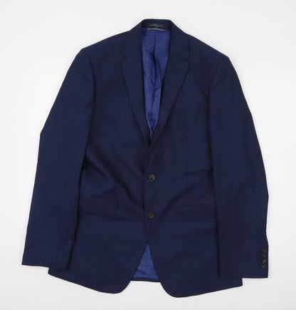 Mens UK Size 38 Marks and Spencer Regular Blue Suit Jacket