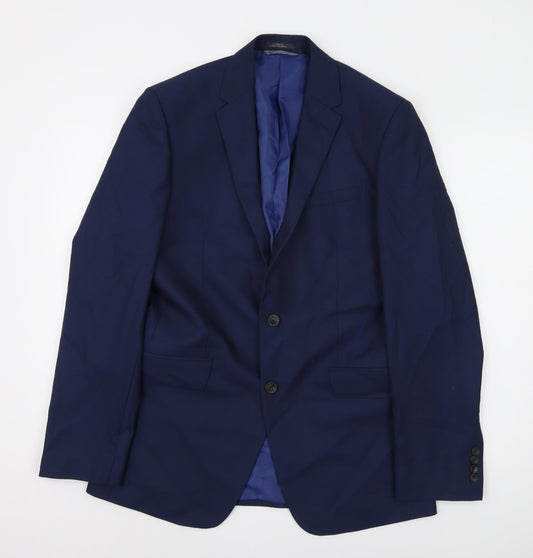 Mens UK Size 38 Marks and Spencer Regular Blue Suit Jacket