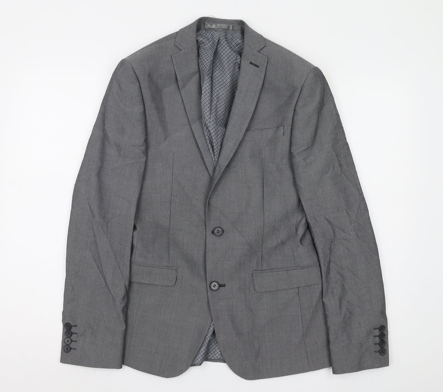 Mens UK Size 36 Limehaus Regular Grey Suit Jacket