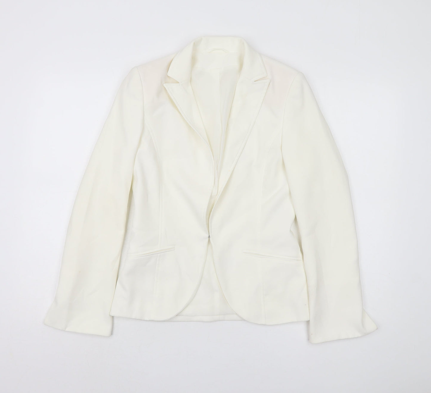 Topshop Women's White Blazer - Size 8 - Elegant Workwear