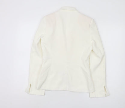 Topshop Women's White Blazer - Size 8 - Elegant Workwear