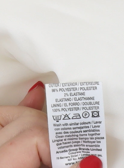 Topshop Women's White Blazer - Size 8 - Elegant Workwear