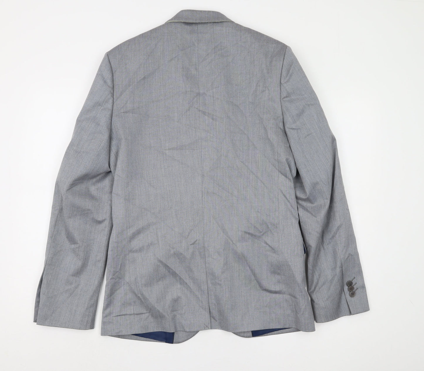 Mens UK Size 38 River Island Regular Grey Suit Jacket