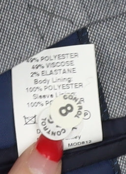 Mens UK Size 38 River Island Regular Grey Suit Jacket