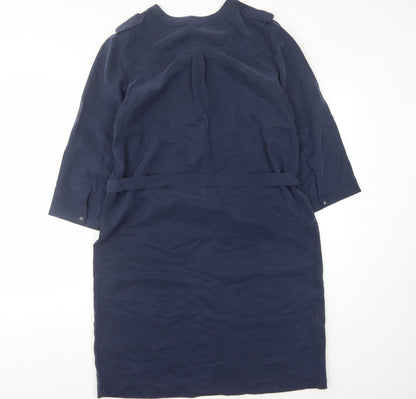 s.Oliver Women's Blue Dress, 3/4 Sleeve, Size 12