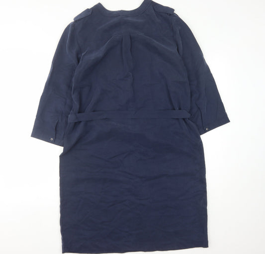 s.Oliver Women's Blue Dress, 3/4 Sleeve, Size 12