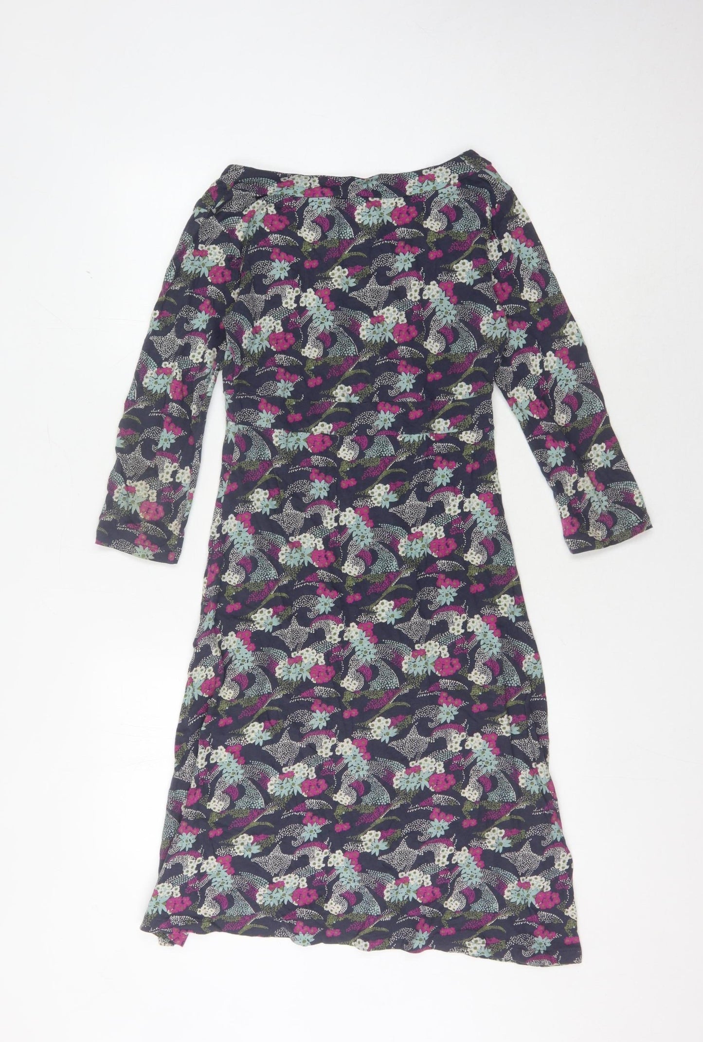White Stuff Women's Multicoloured V-Neck Dress L