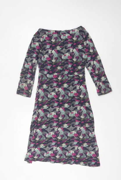 White Stuff Women's Multicoloured V-Neck Dress L