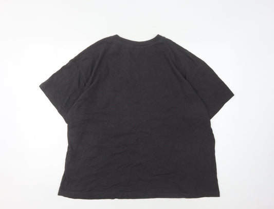 Unisex Adults UK Size L H&M Black Basic T-Shirt