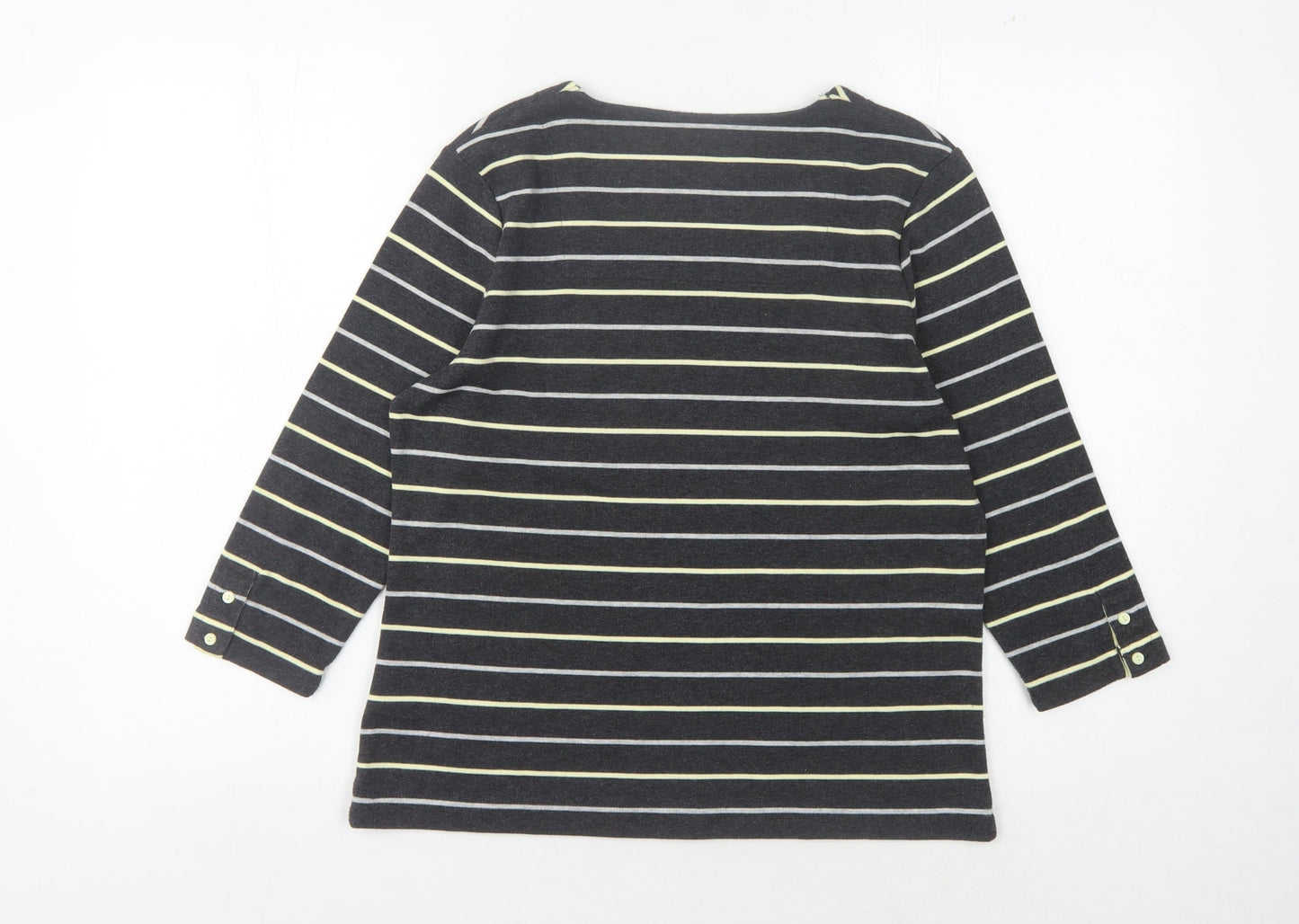 Womens UK Size 12 DASH Black Basic T-Shirt