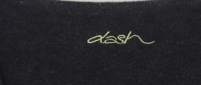 Womens UK Size 12 DASH Black Basic T-Shirt