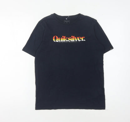 Unisex Adults UK Size 14 Quiksilver Blue Basic T-Shirt