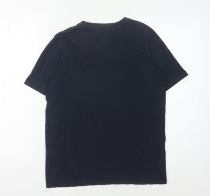 Unisex Adults UK Size 14 Quiksilver Blue Basic T-Shirt
