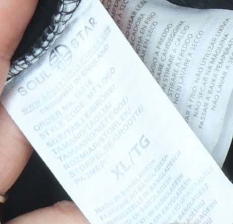 Soul Star Men's Black XL Cotton T-Shirt