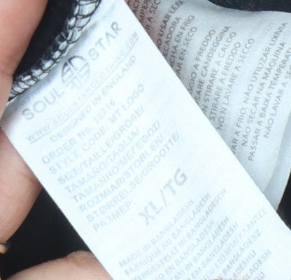 Soul Star Men's Black XL Cotton T-Shirt