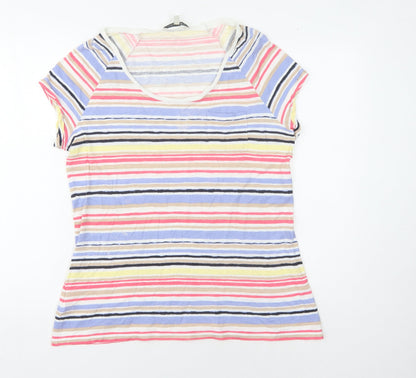 Womens UK Size 16 Laura Ashley Multicoloured Basic T-Shirt