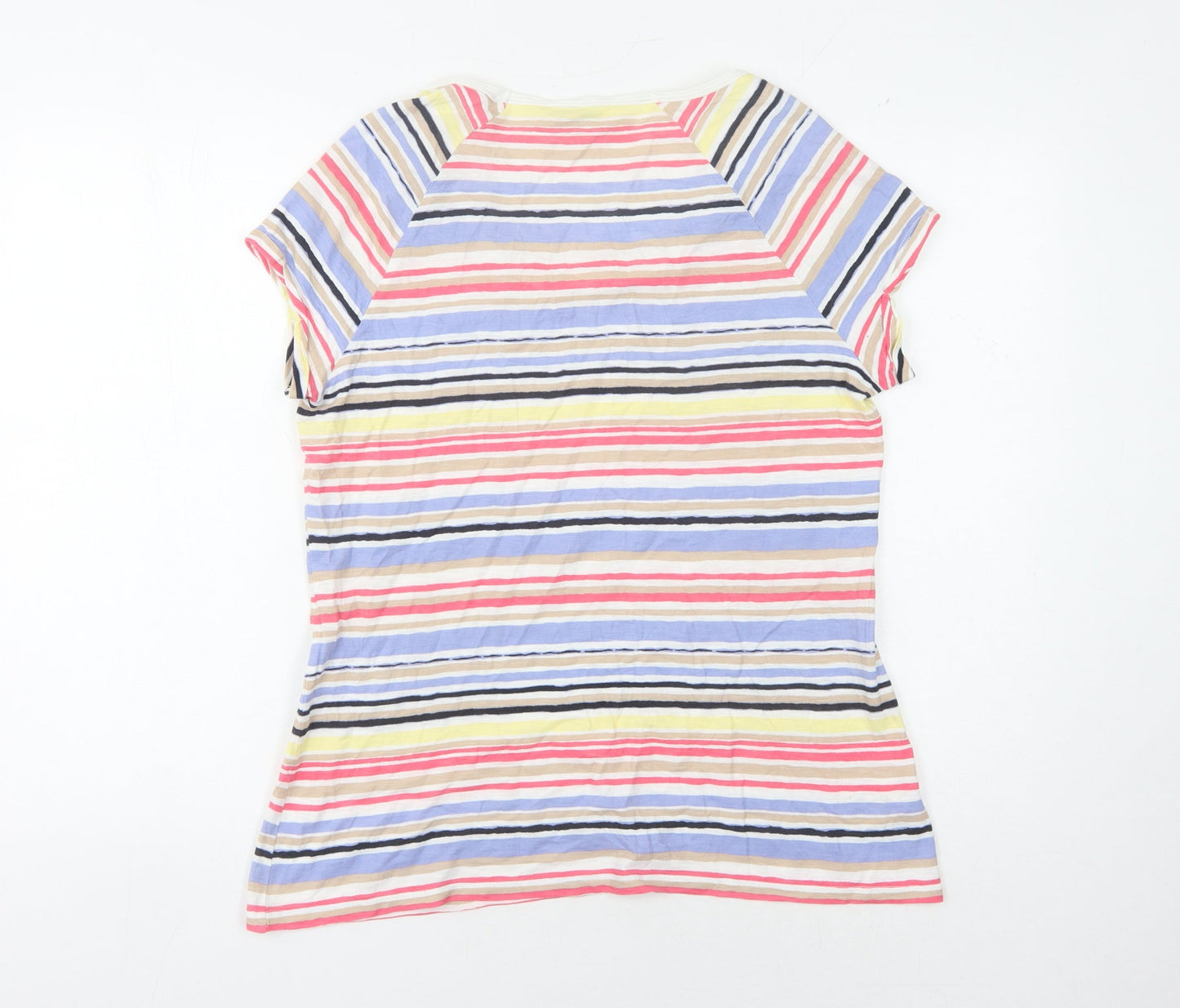 Womens UK Size 16 Laura Ashley Multicoloured Basic T-Shirt