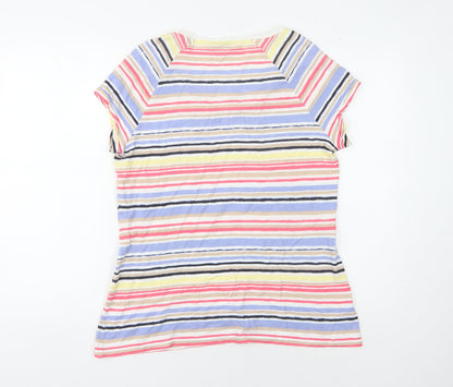 Womens UK Size 16 Laura Ashley Multicoloured Basic T-Shirt