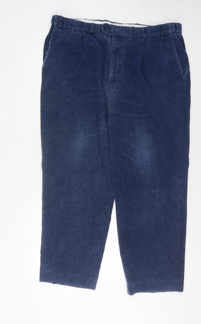 Wolsey Men's Blue Corduroy Trousers, Size 38