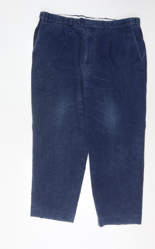 Wolsey Men's Blue Corduroy Trousers, Size 38