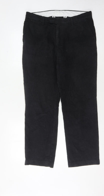 James Pringle Men's Black Corduroy Trousers 34W