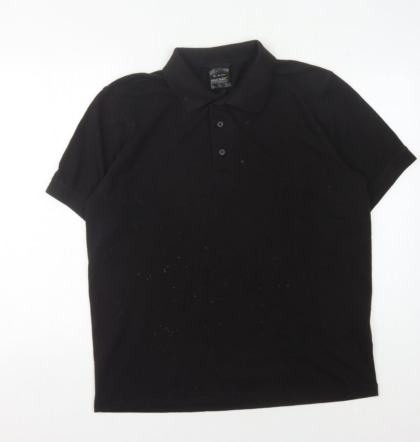 Regatta Men's Black Polo L Short Sleeve Casual