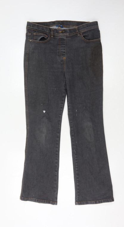Cotton Traders Women's Black Straight Jeans Size 12