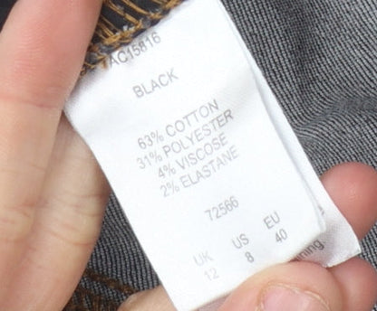 Cotton Traders Women's Black Straight Jeans Size 12