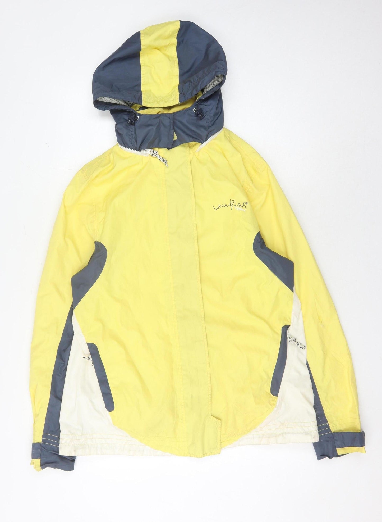 Womens UK Size 14 Weird Fish Yellow Rain Coat