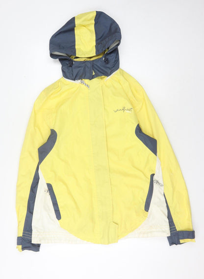 Womens UK Size 14 Weird Fish Yellow Rain Coat