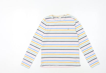 FatFace Girls Multicoloured Striped Cotton T-Shirt, Size 10-11