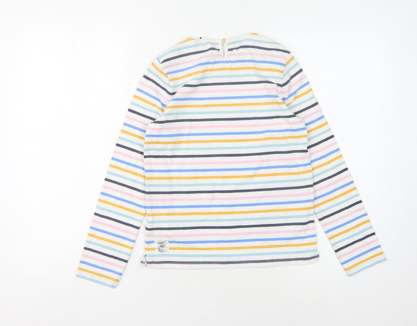 FatFace Girls Multicoloured Striped Cotton T-Shirt, Size 10-11