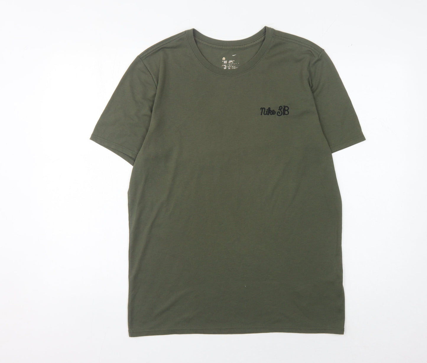 Nike Green Short Sleeve Men's T-Shirt, Medium, Graphic Print