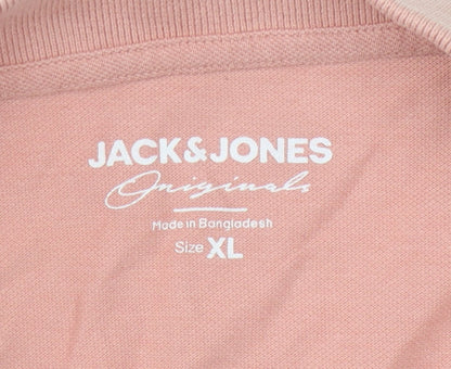 Jack & Jones Men's Pink XL Polo Shirt