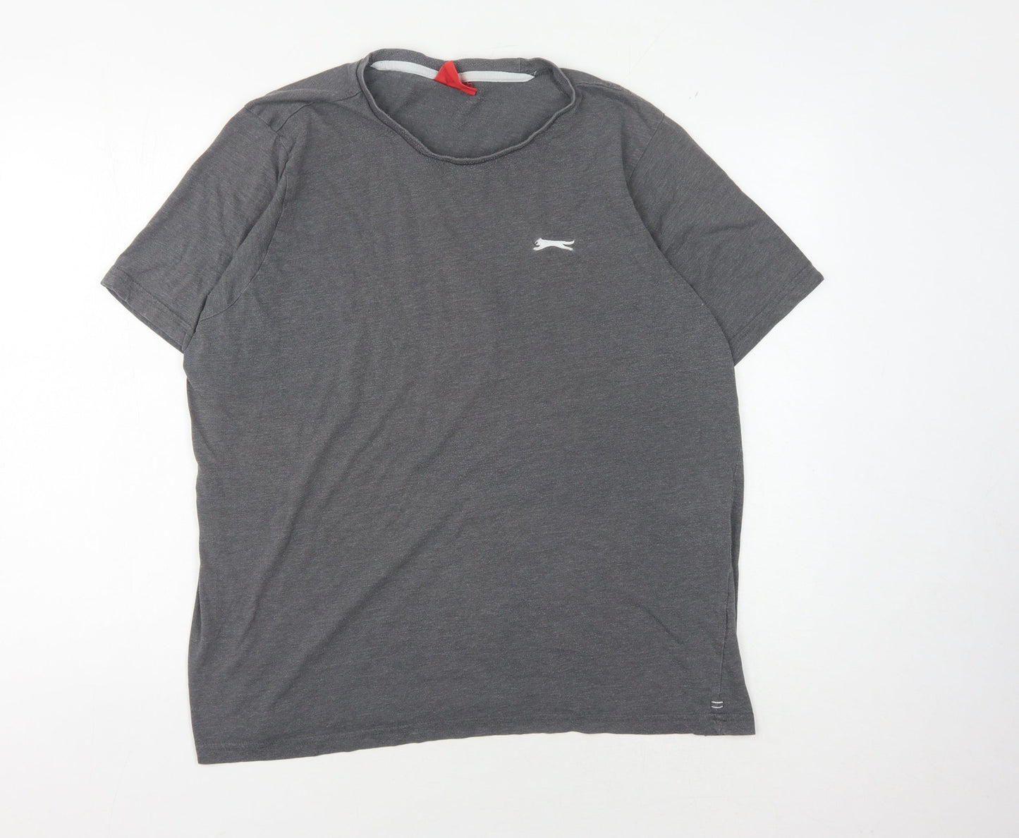 Slazenger Grey Men's XL T-Shirt, Short Sleeve, Logo