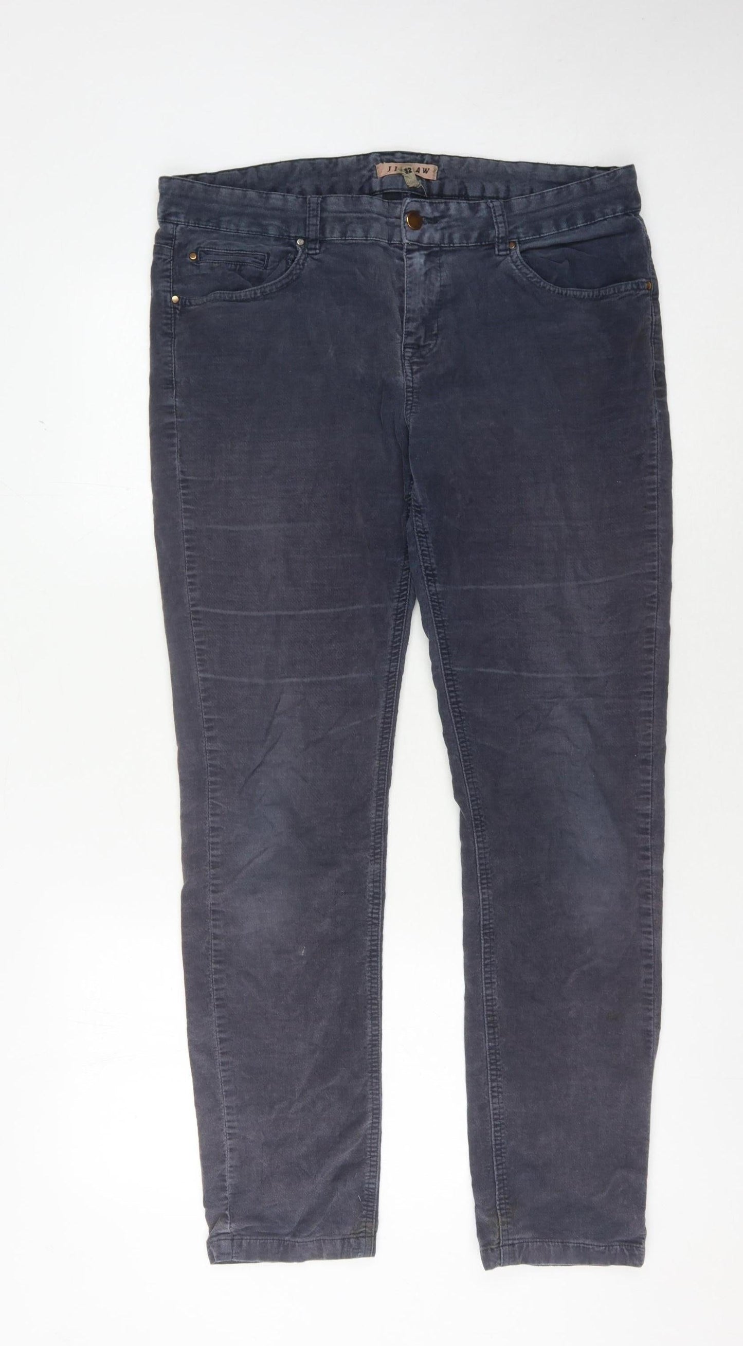 Jigsaw Men's Blue Trousers Size 32 Cotton Casual