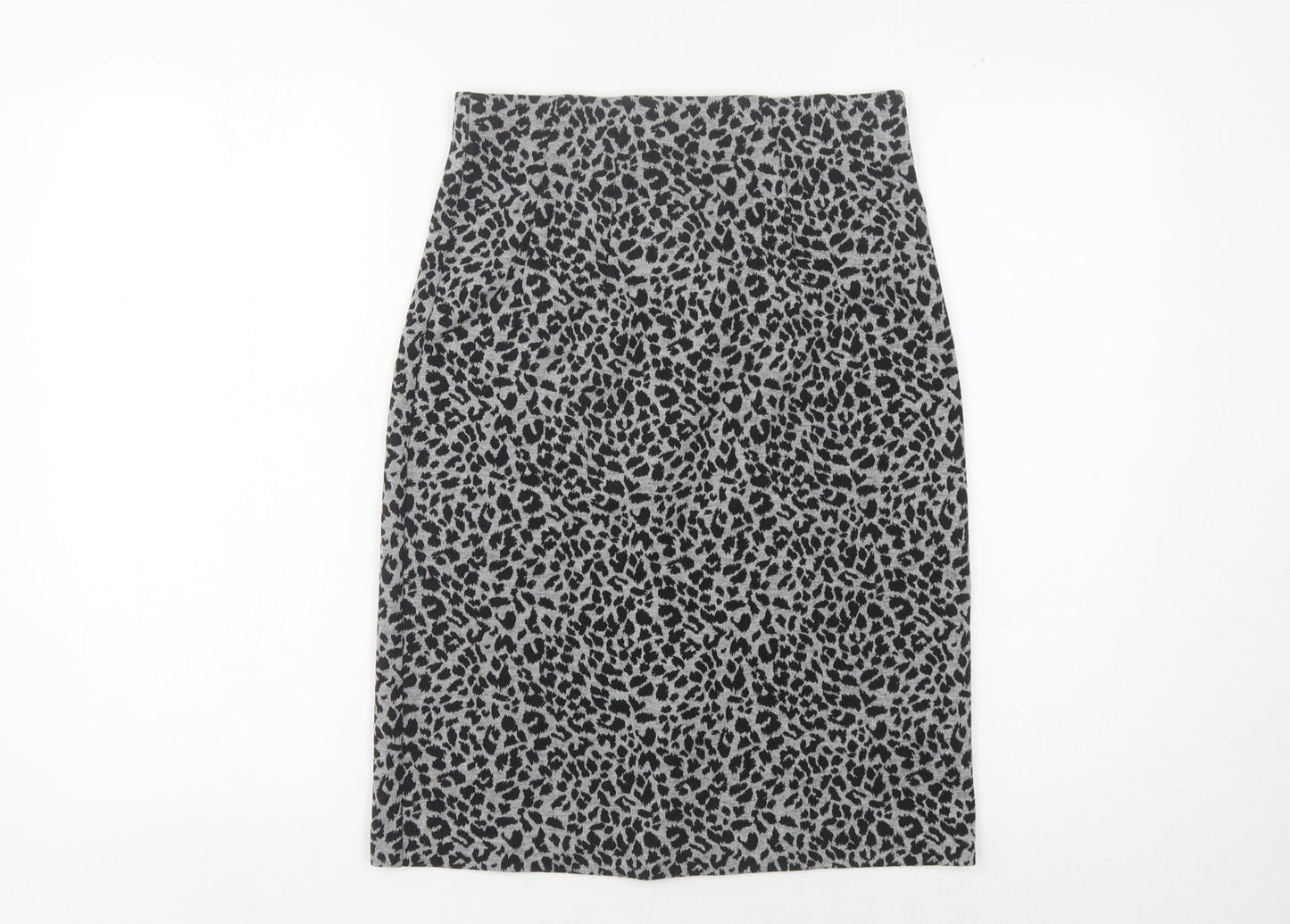 Marks and Spencer Women's Grey Leopard Print Pencil Skirt