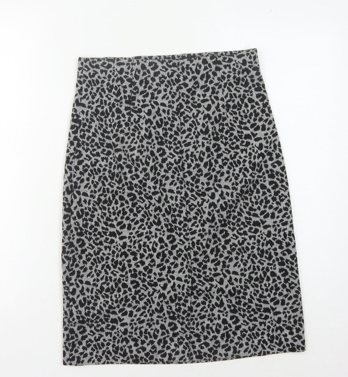 Marks and Spencer Women's Grey Leopard Print Pencil Skirt
