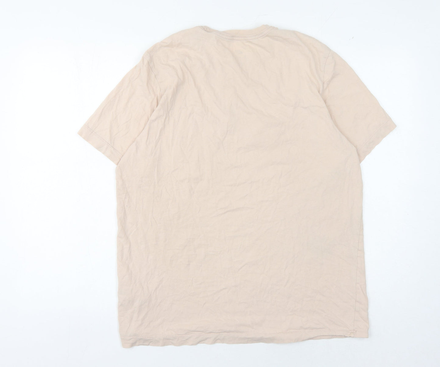 Unisex Adults UK Size S Nike Beige Basic T-Shirt