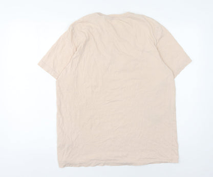 Unisex Adults UK Size S Nike Beige Basic T-Shirt