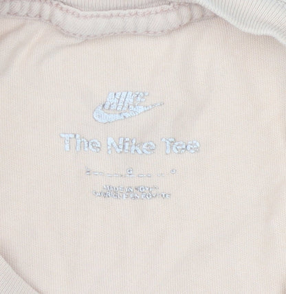 Unisex Adults UK Size S Nike Beige Basic T-Shirt