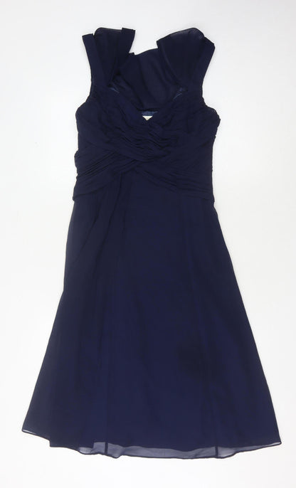 Monsoon Women's Blue Sleeveless Formal Dress UK 8