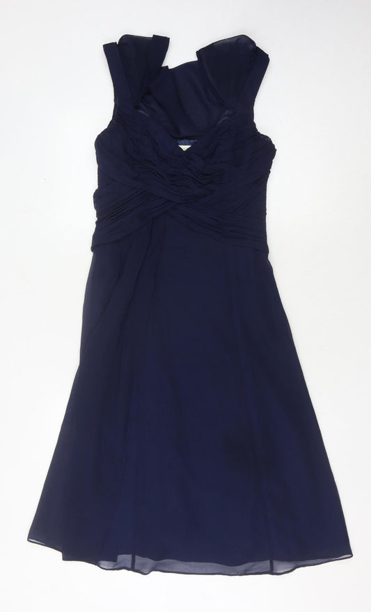 Monsoon Women's Blue Sleeveless Formal Dress UK 8