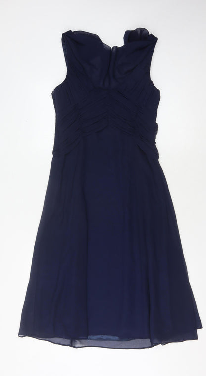 Monsoon Women's Blue Sleeveless Formal Dress UK 8