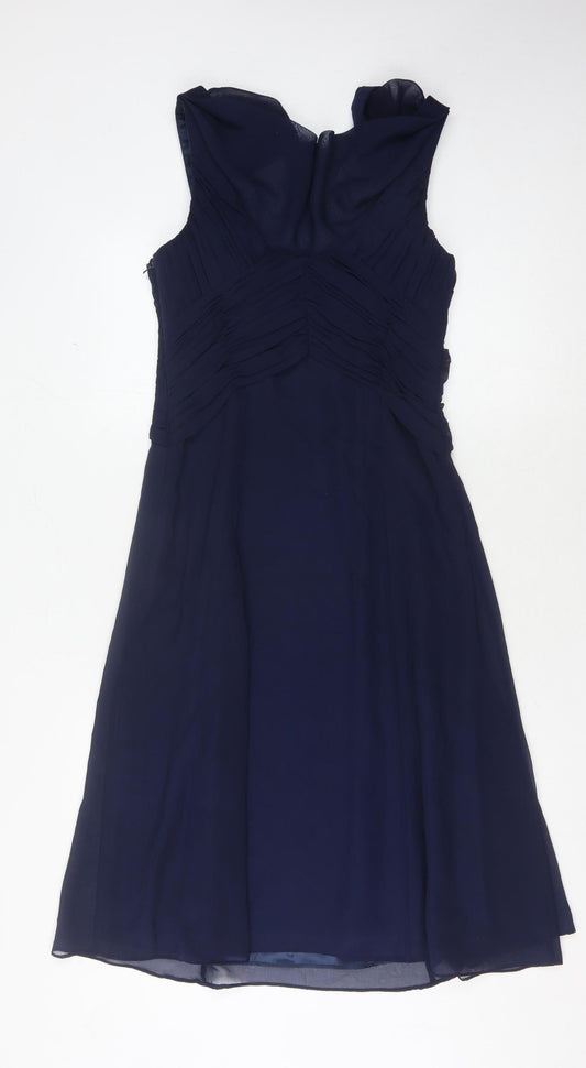 Monsoon Women's Blue Sleeveless Formal Dress UK 8