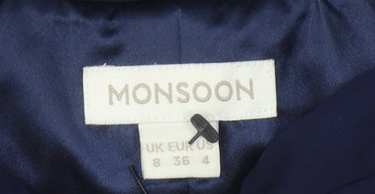 Monsoon Women's Blue Sleeveless Formal Dress UK 8